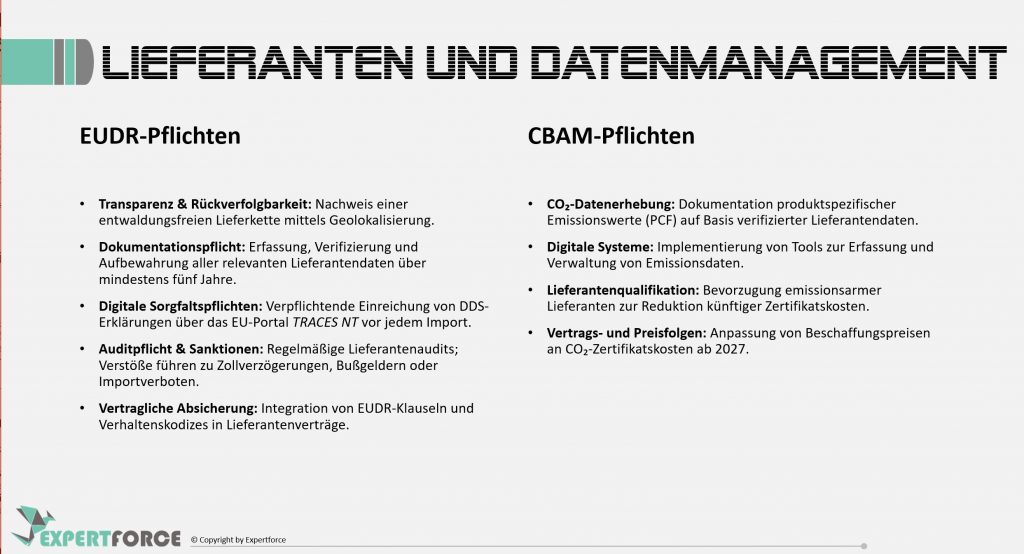 C4C-EUDR-CBAM Lieferanten und Datenmanagement